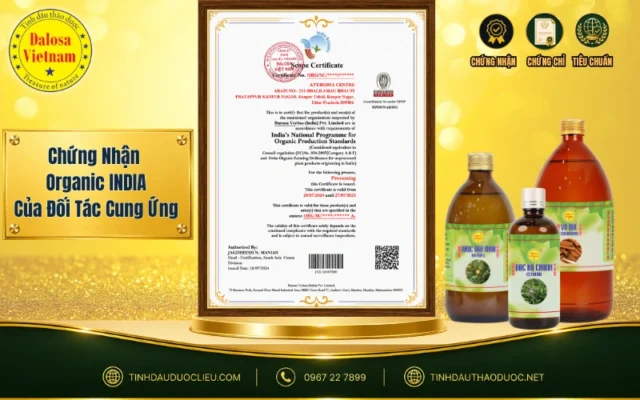 Chứng Nhận Organic Của Đối Tác Cung Ứng Cho Dalosa Việt Nam 1 Chứng nhận Organic của đối tác cung ứng