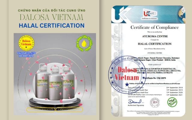 Chứng Nhận Halal Của Đối Tác Cung Ứng Cho Dalosa Việt Nam