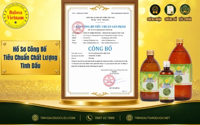 Hồ sơ công bố tiêu chuẩn chất lượng tinh dầu 