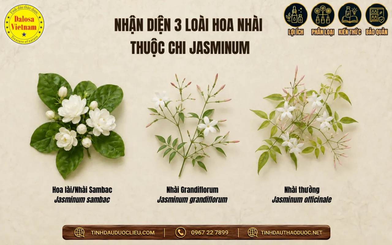 Phân biệt Nhài Sambac, Nhài Grandiflorum và Nhài thường