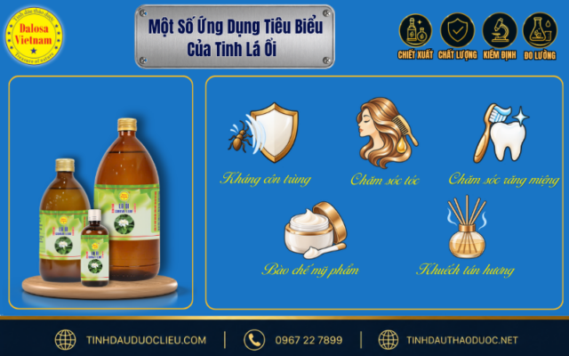 Các ứng dụng của tinh dầu Lá Ổi trong mỹ phẩm, chăm sóc cá nhân và phát triển sản phẩm